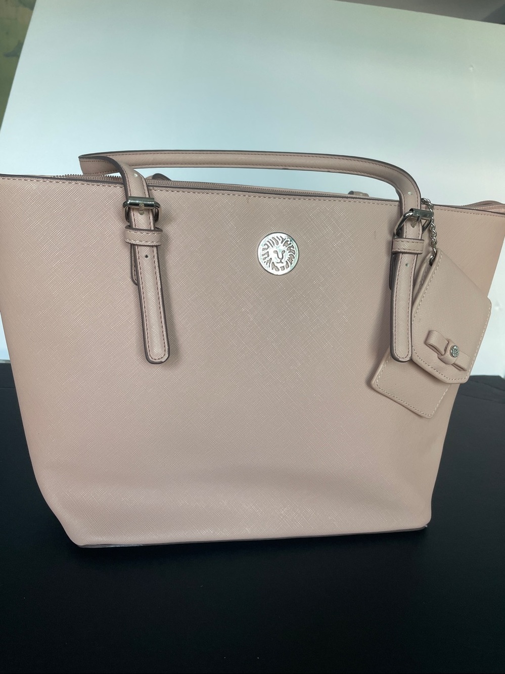 Anne Klein Women's Classic Tote Bag in pink/beige tone.